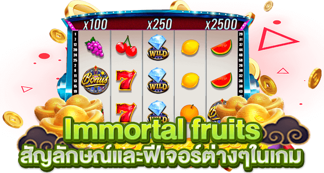 Immortal fruits สัญลักษณ์และฟีเจอร์ต่างๆในเกม